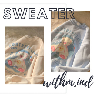 ♡withm.ind ✿ 🐻‍❄️sweater ! หมีน้อย ผ้าไม่หนาไม่บาง ใส่กันแดดได้สบาย