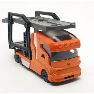 Majorette Truck - Car Transporter Truck (Short Style) - สีส้ม / scale 1/60 (5") no Package