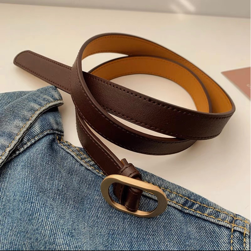 เข็มขัดหัววงรีแบบไม่ต้องเจาะรู💥เข็มขัดเกาหลี[พร้อมส่ง] M937 - รูปที่ 3