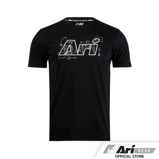 ARI FOOTBALL TACTIC LIFESTYLE TEE - BLACK/WHITE เสื้อยืด อาริ แทคทิค สีดำ