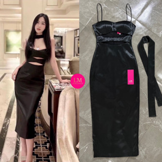 ราคาถูกที่สุด!! LM Lemonade maxy dress ที่เรียบหรู และยั่วยวน black