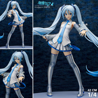 ฟิกเกอร์ B STYLE Vocaloid Project Diva โวคาลอยด์ โปรเจกต์ดีวา Hatsune Snow Miku ฮัตสึเนะ สโนว์ มิคุ 1/4 H 42 cm โมเดล