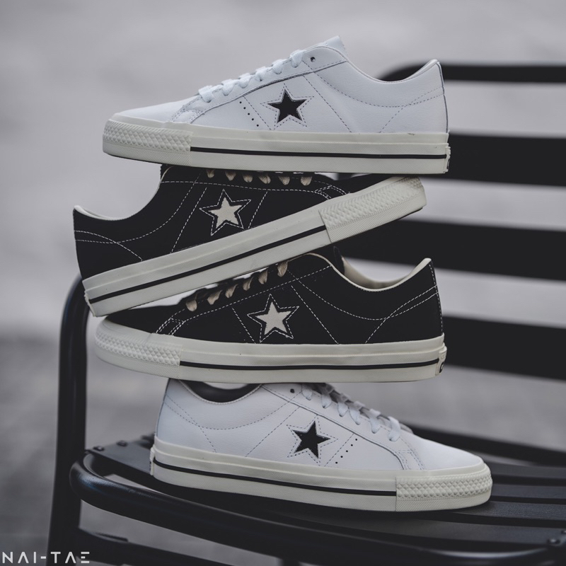 CONVERSE ONE STAR PRO LEATHER OX WHITE / BLACK