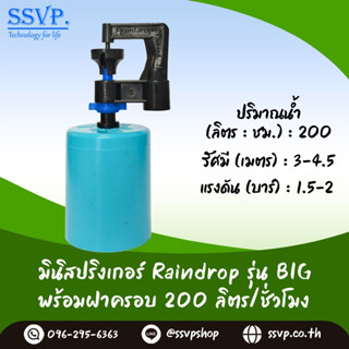 มินิสปริงเกอร์ รุ่น BIG พร้อมฝาครอบพีวีซี ขนาด 1/2" ปริมาณน้ำ 200 ลิตร/ชั่วโมง BIG-200-CO50 บรรจุ 10 ตัว