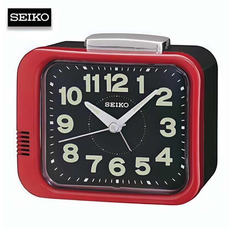 SEIKO นาฬิกาตั้งปลุก Bell Alarm มีพรายน้ำ รุ่น QHK028