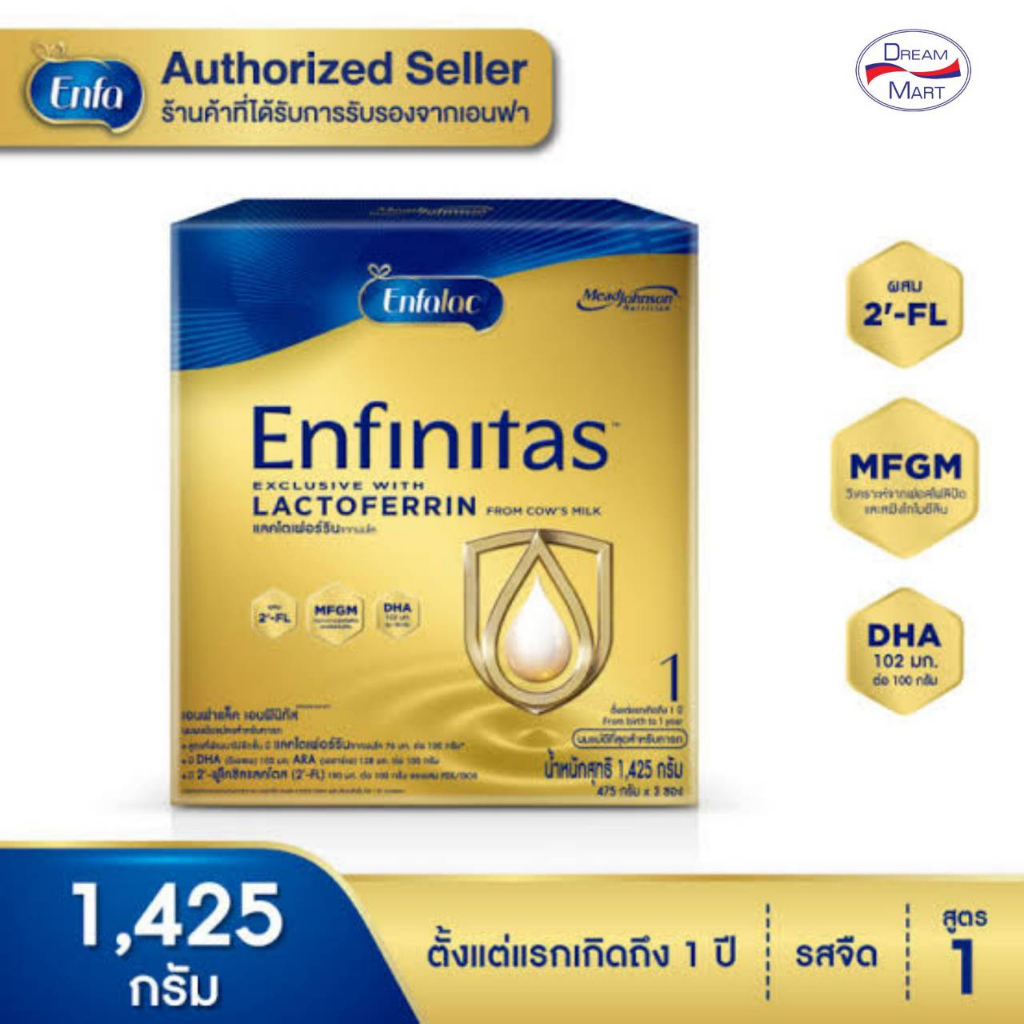 [นมผง] Enfalac Enfinitas เอนฟาแล็ค สูตร1 เอนฟินิทัส 1425 กรัม