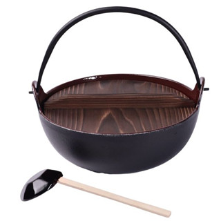 TOKIWA หม้อนาเบะเคลือบอีนาเมลพร้อมฝาไม้และกระบวยตักไม้ในเซ็ต (Made in Japan)