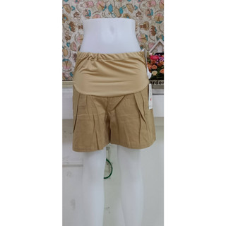 ขาสั้นท้อง ขาสั้นสำหรับคนท้องสีครีม ฟรีไซส์