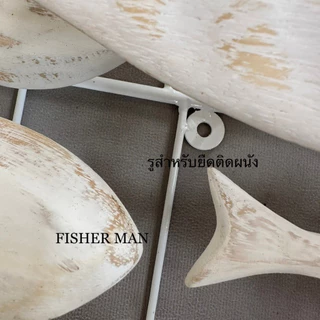 กรอบรูปปลาแขวนผนัง ปลาไม้แขวนผนัง Fishes Wall Hanging