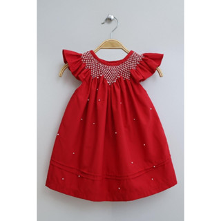 Mini Smock สม็อคเดรส เดรส น่ารัก A003-แดง