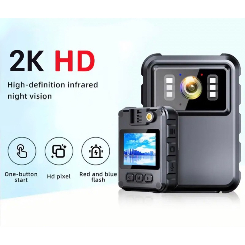กล้องบันทึกวิดีโอ 4K Full HD 2 นิ้ว IPS 4K ขนาดเล็ก สําหรับเล่นกีฬา ตำรวจ