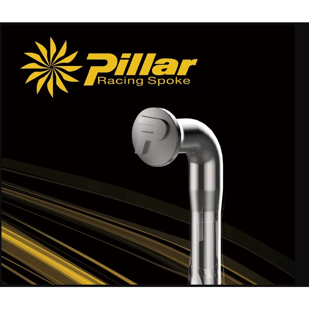 Pillar ซี่ลวดสเตนเลส PSR AERO 1423 ขนาดเล็ก สีดํา(รวมหัวหมุด)