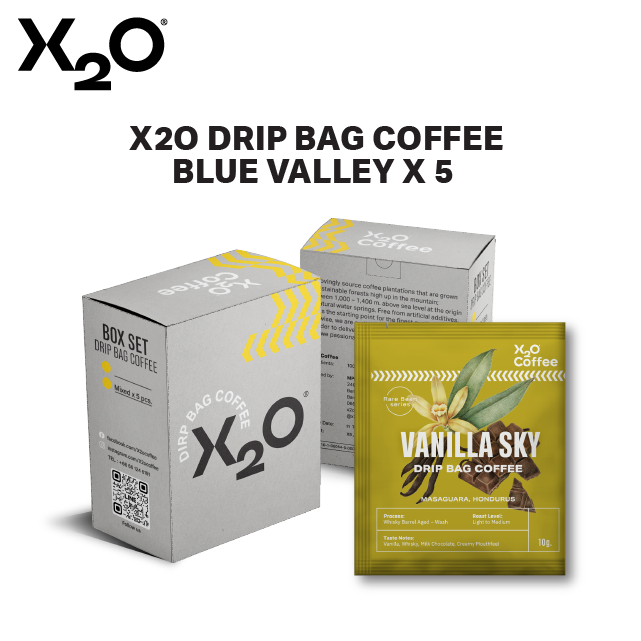 X2O  DRIP BAG COFFEE  VANILLA SKY X 5