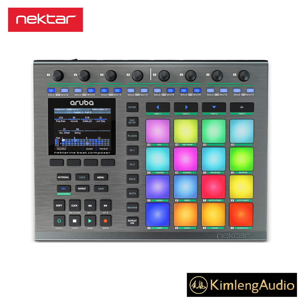 Nektar Aruba Midi Controller มาพร้อม 16 pads ฟังห์ชั่นมากมายพร้อมใช้งาน