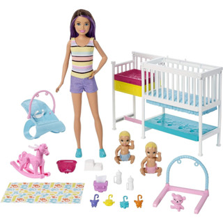 Barbie GFL38 Skipper Babysitter Bed and Bouncer Set