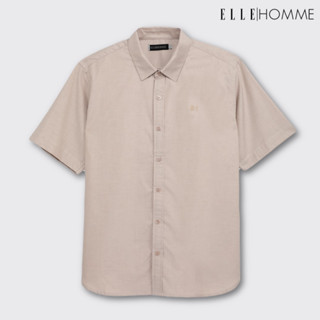 ELLE HOMME | เสื้อเชิ้ตแขนสั้น คอปกเชิ้ต  ทรง Oversize ใส่ได้หลากหลายโอกาส ทั้งทำงานและลำลอง | W8B674