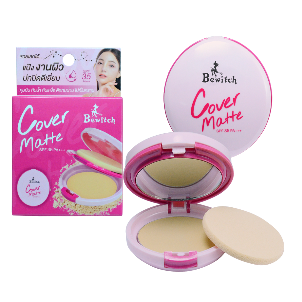 Bewitch Cover Matte Compact Foundation SPF35 PA+++ -บีวิทช์ คัฟเวอร์ แมทท์ คอมแพ็ค ฟาวน์เดชั่น(Prosa