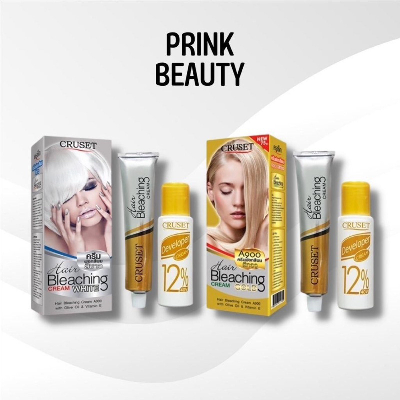 Cruset Hair Bleaching Cream ครีมฟอกผม ครูเซ็ท 75g.