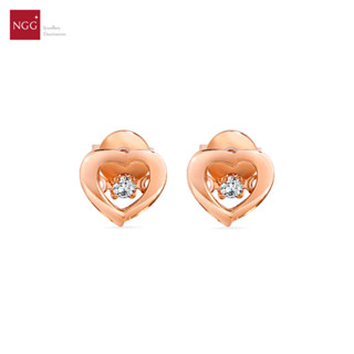 NGG Dazzling Diamond Diamond 18K Rose Gold Earrings