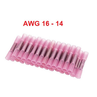 (10ชิ้น)สลิปต่อสายไฟ กันน้ำ AWG 16-14 สีแดง สลิปหุ้ม ท่อหด หางปลา