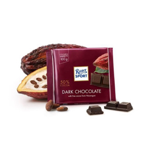 Ritter sport Dark chocolate 50% 100กรัม ริทเทอร์สปอร์ต ดาร์กช็อกโกแลต50%นำเข้าจากเยอรมัน🇩🇪