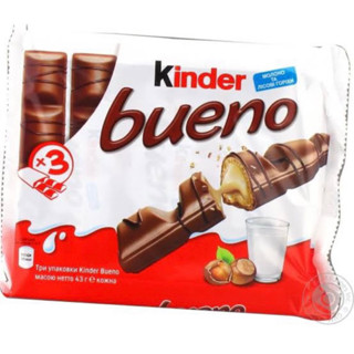 kinder bueno 129g. chocolate ผลิตในโปแลนด์ 🇵🇱 คินเดอบูเอโน่แสนอร่อย