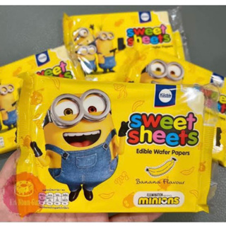 พร้อมส่ง จากเยอรมัน🇩🇪 ขนมกระดาษ มินเนียน minion sweet sheet 25g. 2รสชาติ -กล้วย -ผลไม้รวม