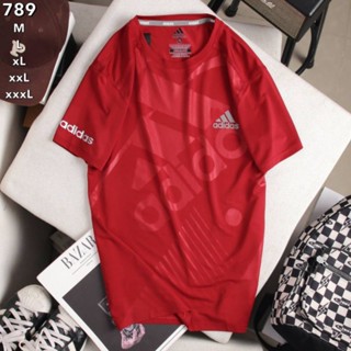 เสื้อคอกลม Adidas เสื้อกีฬาเสื้อออกกำลังกายใส่สบายเนื้อผ้าดี