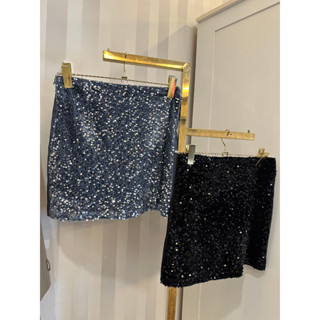 SALES กระโปรงสั้นปักเลื่อม  ด้านเดียว Sequin skirt one side