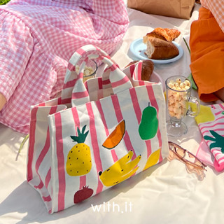 with.it.store - BGW0145 frutti tutti bag กระเป๋าผ้า ฟรุตตี้ ตุ๊ตตี้