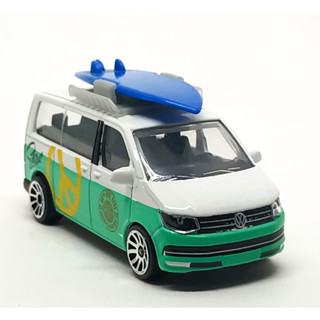 Majorette Volkswagen T6 - Explorer + Surfboard White/Green ล้อ 5U Scale 1/61 (8cm) ไม่มี package