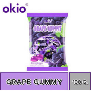 ⚡️⚡️พร้อมส่ง จากมาเลเซีย🇲🇾 Akio grape jelly 100g. กัมมี่รสองุ่น