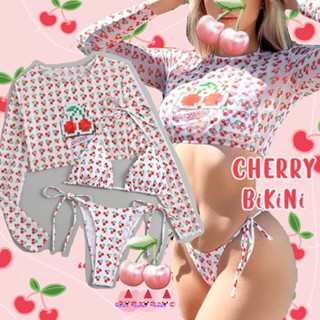 Cherry 🍒 Biki บิกินี่ 3 ชิ้นลายน้อนเชอรี่