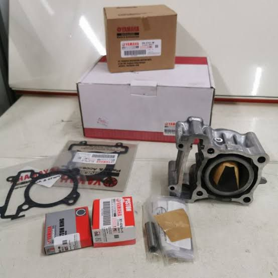 เสื้อสูบ*ลูกสูบชุด+ปะเก็นเสื้อ+ปะเก็นฝา+ซีลวาวล์4ตัว EXCITER 150 2015-20 ; M-SLAZ 150 2016-18 แท้ศูน