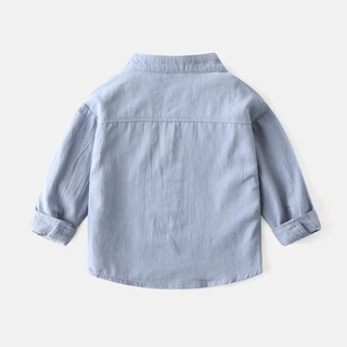 เสื้อเชิ้ตคอจีนเด็กผู้ชาย ใส่ออกงาน เสื้อผ้าเด็กผู้ชาย แขนยาว เท่ๆหล่อๆ🥳😘