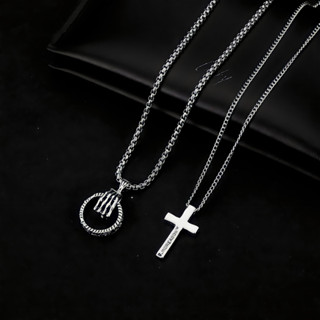 Hell hand &amp; Cross Necklace สร้อยมือนรกและกางเขน