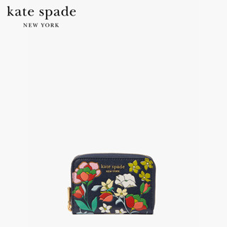 KATE SPADE NEW YORK MORGAN FLOWER BED EMBOSSED ZIP CARD CASE KB239 กระเป๋าสตางค์