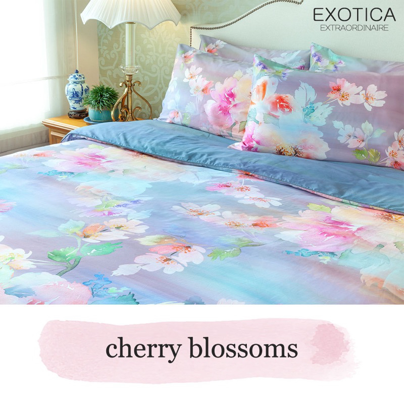 EXOTICA ปลอกหมอน (19” x 29”)/ปลอกหมอนข้าง (14” x 44”) /ปลอกหมอนบอดี้ (19" x 46") ลาย Cherry Blossoms