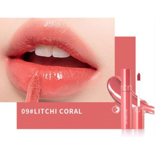 ROM&amp;ND Juicy Lasting Tint 5.5g. ลิปทินท์เนื้อชุ่มชื้น สี 09 LITCHI CORAL