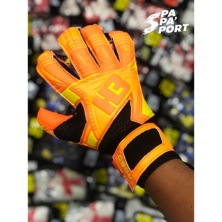 H3 รุ่น ROBO 2021 ORANGE/BLACK ถุงมือผู้รักษาประตู มี FINGER SAFE // ถุงมือโกล มีฟิงเกอร์เซฟ