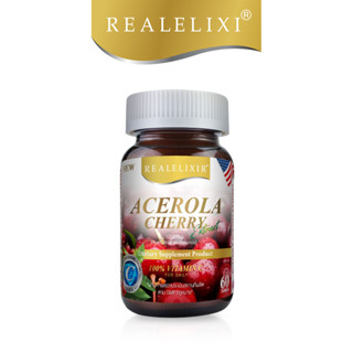 Real Elixir Acerola cherry (อะเซโรล่า เชอรี่ สกัด) 1,200 mg. 60 เม็ด