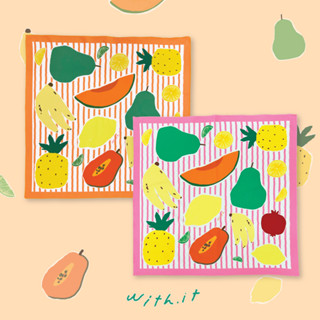 with.it.store - ACW0144 frutti tutti scarf ผ้าพันคอฟรุตตี้ ตุ๊ตตี้