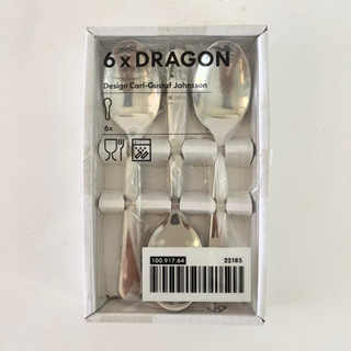 ช้อนชา อิเกีย/ DRAGON ดรากูน/สแตนเลส/ 13 ซม./ 1ชุด 6 ชิ้น