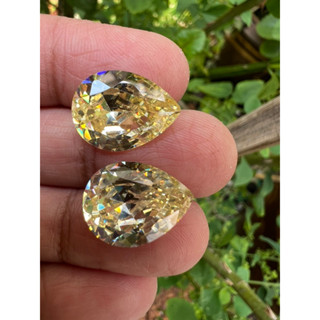 Cz canary Diamond Very Too Grade size 13x18mm 1 pieces