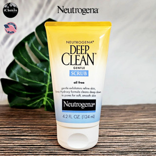 [Neutrogena] Deep Clean Gentle Scrub Oil-Free Cleanser 124 mL นูโทรจีนา สครับทำความสะอาดผิวหน้า