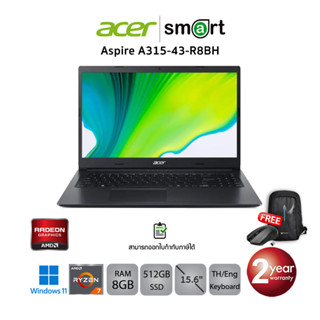 Acer Aspire A315-43-R8BH (NXK7CST006) Ryzen7-5700U/8GB/512GB SSD/AMD Radeon Graphics/15.6"FHD/Win11 Home/Charcoal Black