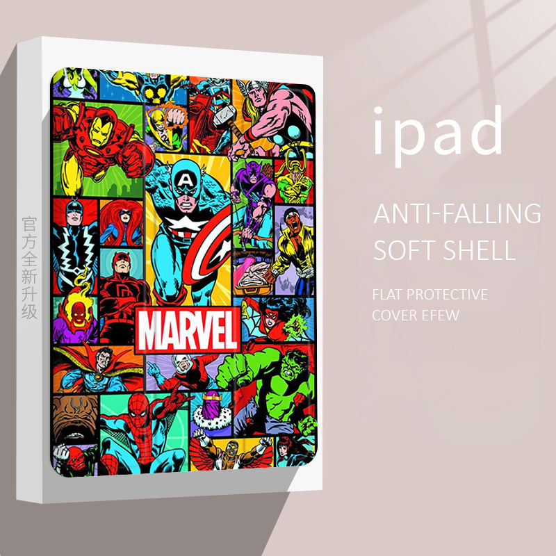 เคสไอแพด air 4 5 10.2 gen 7 8 9 Marvel เคสไอแพด mini 4 5 6 The Avengers ipad case pen slot เคส iPad gen10 pro11 2022