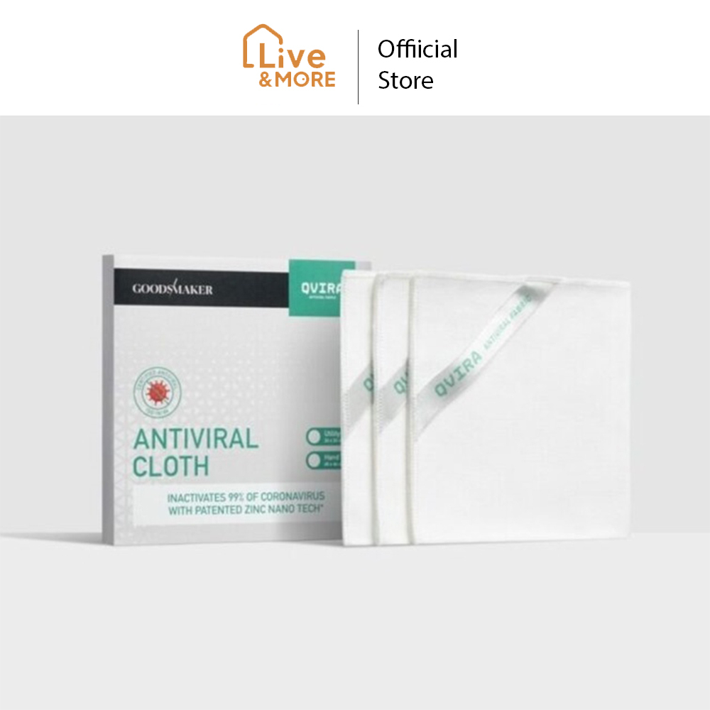 QVIRA คิวไวร่า Antiviral Multi-purpose Towels ผ้าอเนกประสงค์ขนาด 23x23 ซม 3 ชิ้น / แพ็ค