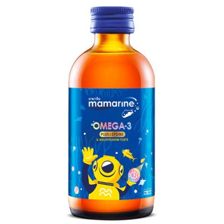 MAMARINE OMEGA-3 PLUS สีน้ำเงิน กระตุ้นความอยากอาหาร บำรุงสมอง เสริมสร้างการเจริญเติบโต