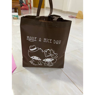 ใหม่!! ถุงผ้าสปันบอลกว้าง35cm*ขอบกว้าง12cm*สูง45cm แพ็คละ-XL